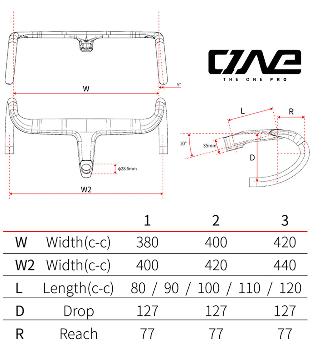 THE ONE PRO aero carbon Integrated Road Bicycle Handlebar