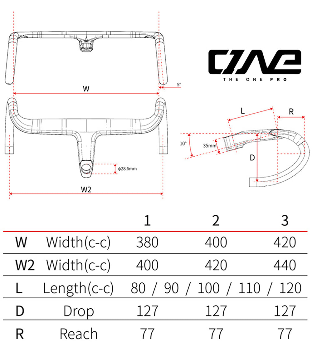 THE ONE PRO aero carbon Integrated Road Bicycle Handlebar 