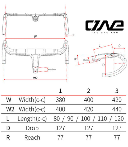 THE ONE PRO aero carbon Integrated Road Bicycle Handlebar 